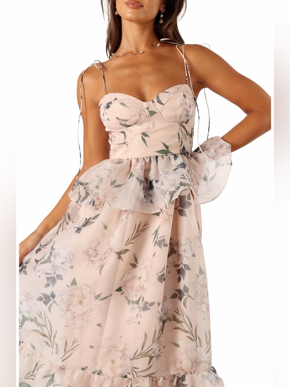 Petal & Pup Kennie Floral Print Midi Dress | Pink Floral | Size Small - Picture 3 of 12